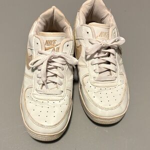 Nike Air White and Beige Sneakers